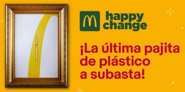 Cartel de la subasta de la última pajita de McDonald's en Ebay
