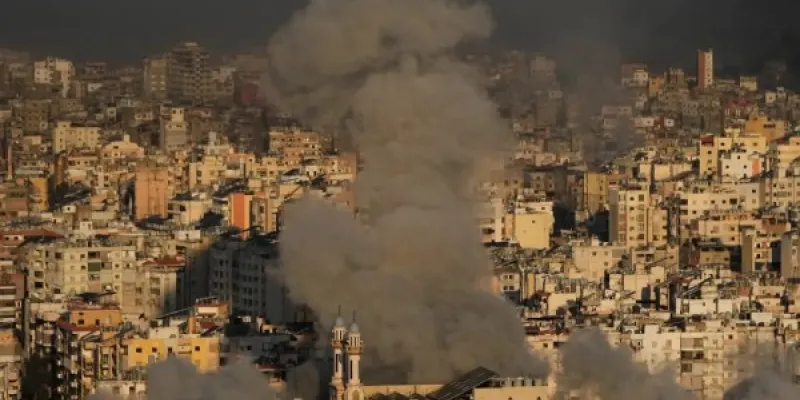Imagen de un ataque israelí en Dahiyeh, un suburbio al sur de Beirut.