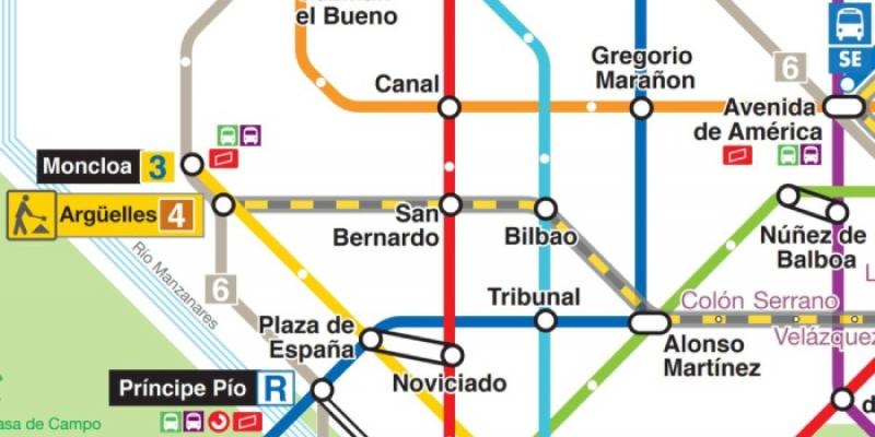 Detalle de la línea 4 de metro en obras