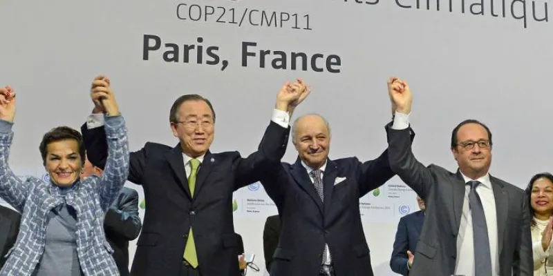 Líderes de la cumbre del Acuerdo de París en 2015