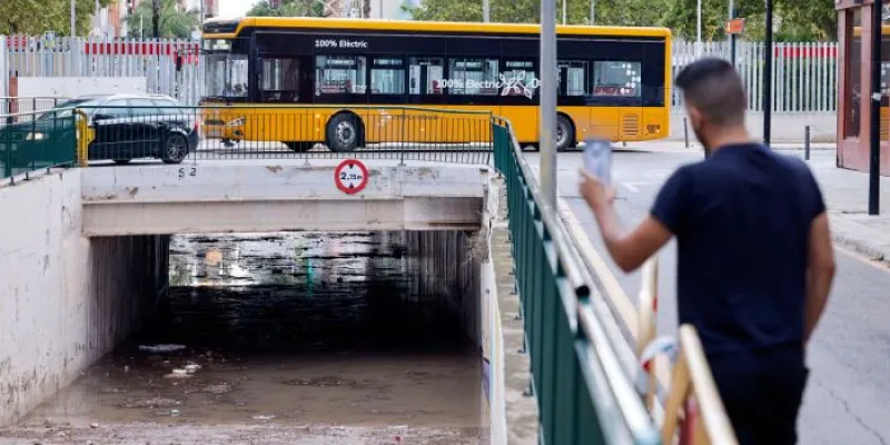 Una tromba de agua obliga a varios rescates en Molina de Segura (
