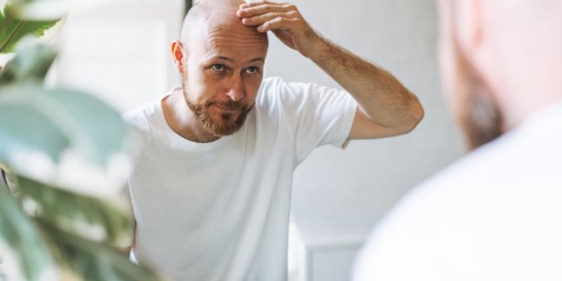 Hombre con alopecia