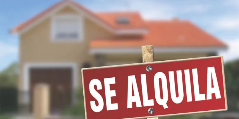 Casa con el cartel Se Alquila