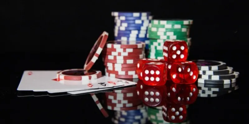Fichas de juego en un casino