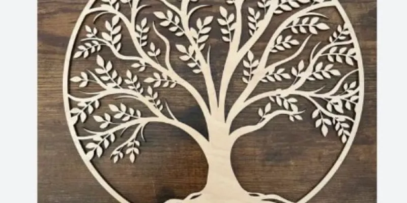 El árbol de la vida tallado en madera