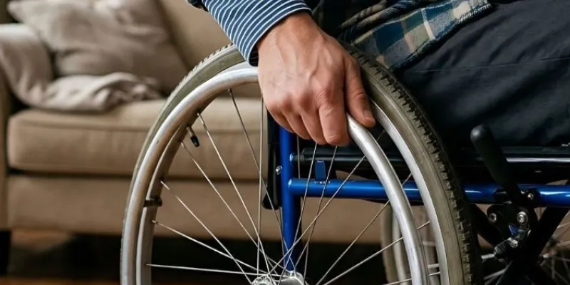 Una persona en silla de ruedas