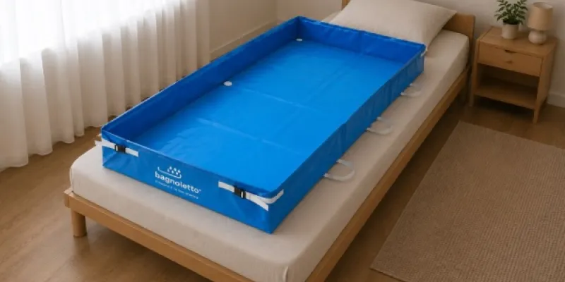 Bagnoleto, una "bañera" portatil para personas con movilidad reducida que necesiten asearse en la cama