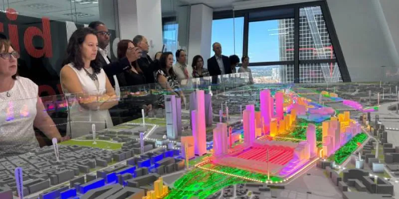 La delegación del Banco Mundial, durante su visita a España