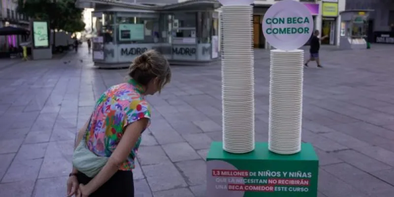 Gráfico sobre la desigualdad con la beca comedor