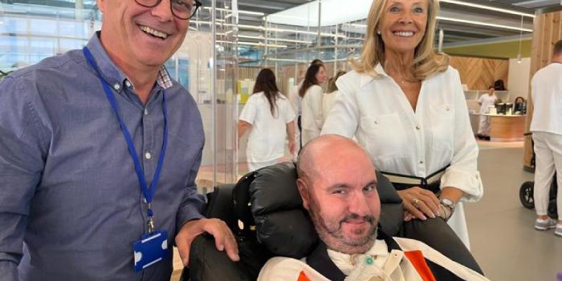 Jordi Sabaté, en una visita al Hospital Zendal de Madrid 