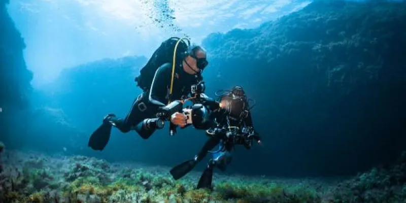 Investigadores durante la exploración en Skerki (entre Sicilia y Túnez)