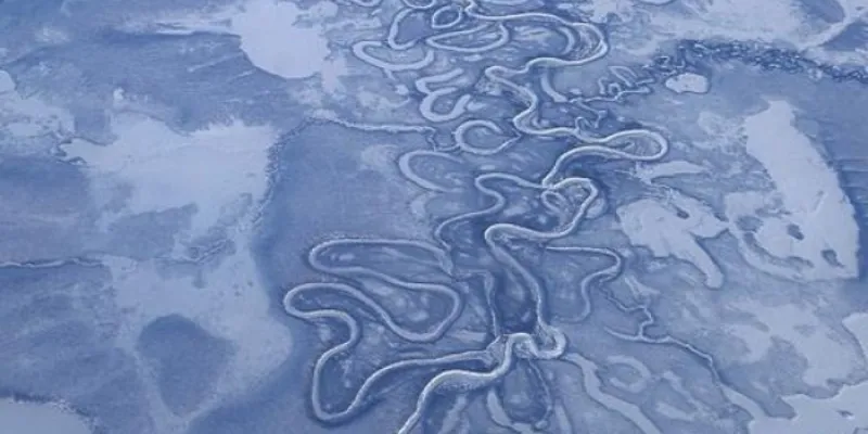 Ríos en el noreste de Siberia, que se sabe que emiten carbono antiguo 