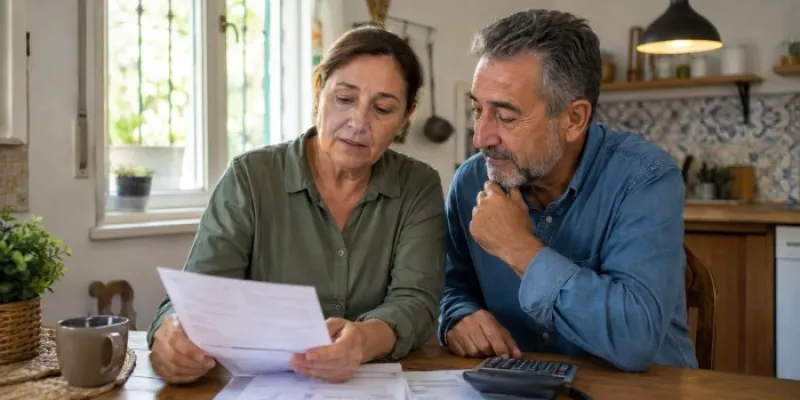 Calculando cómo pagar el recibo de la luz. 