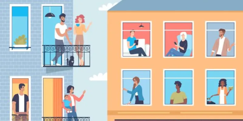 Infografía de una comunidad de vecinos