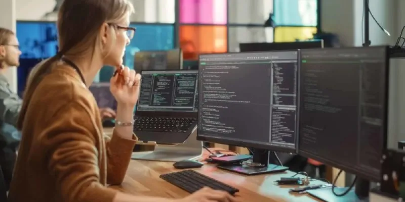 Desarrolladores web trabajando