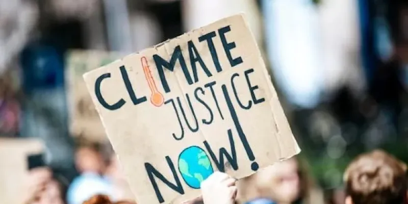 Manifestación en contra de la desigualdad climática