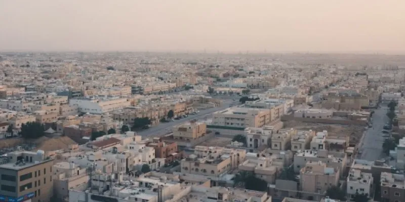 Strake Vista aérea de Riad, Arabia Saudita.