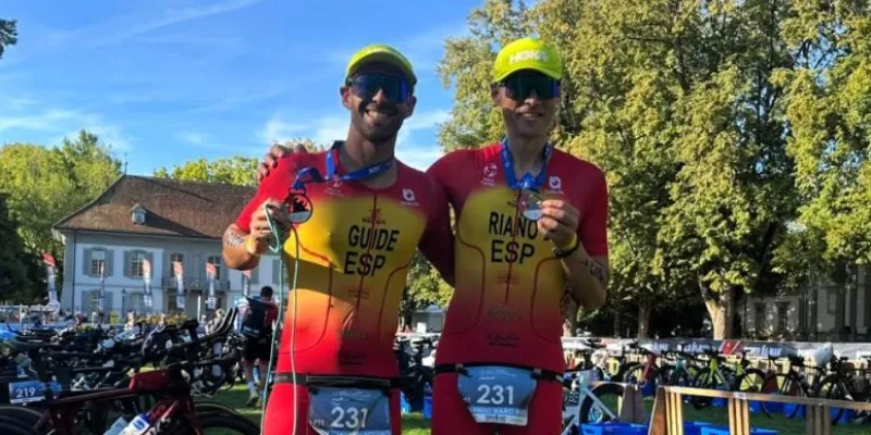 Fernando Riaño y Javier Alaguero, tras ganar la medalla de oro | Fotos cedida por los atletas