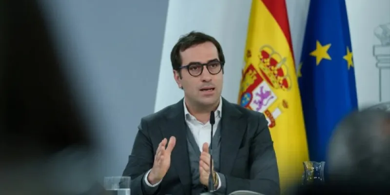 El ministro de Economía, Comercio y Empresa, Carlos Cuerpo, durante una rueda de prensa posterior al Consejo de Ministros