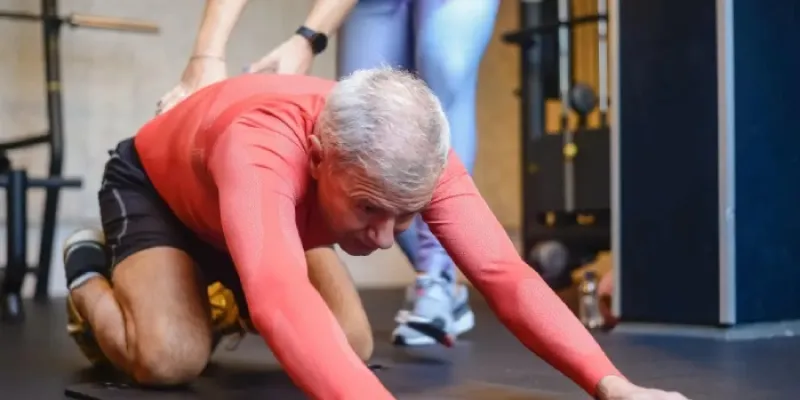 Un hombre mayor haciendo ejercicio, en una imagen de archivo.