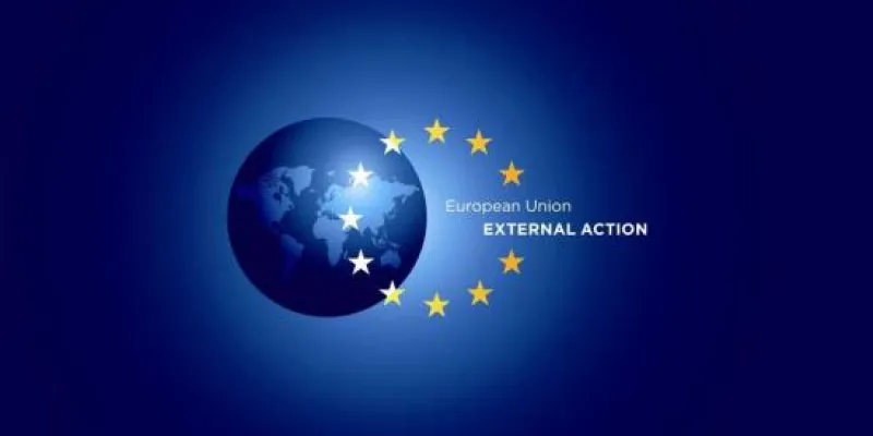 Logo acción exterior de la Unión Europea