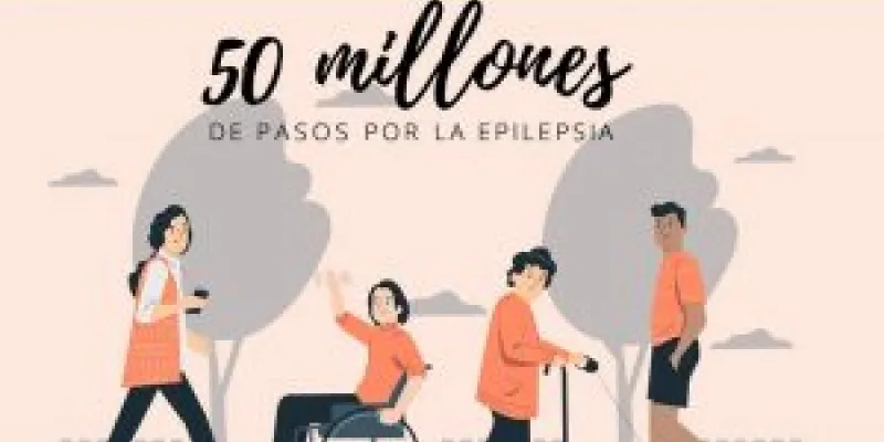 Cartel de la campaña 50 millones de pasos a favor de la epilepsia 