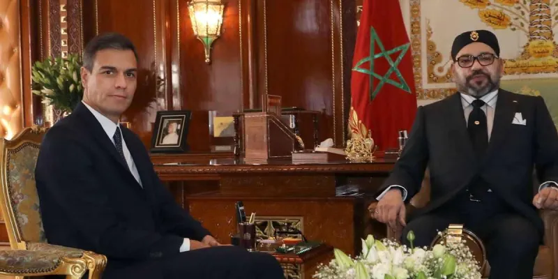 Pedro Sánchez y el rey Mohamed VI de Marruecos se reúnen