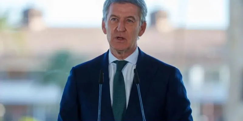 Feijóo en una rueda de prensa