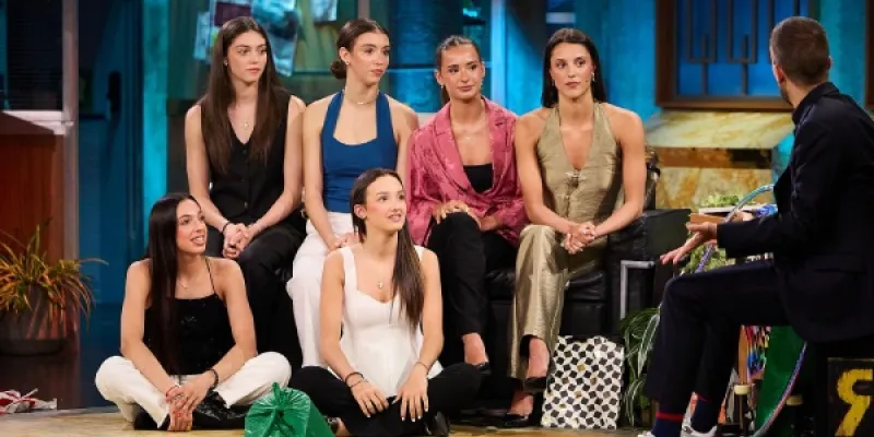 Selección española de gimnasia rítmica en el programa La Revuelta