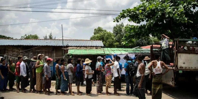 Pobreza y hambre en las familias de Myanmar