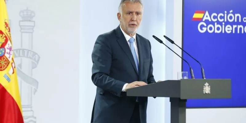 El ministro de Política Territorial y Memoria Democrática, Ángel Víctor Torres, en una intervención en Moncloa