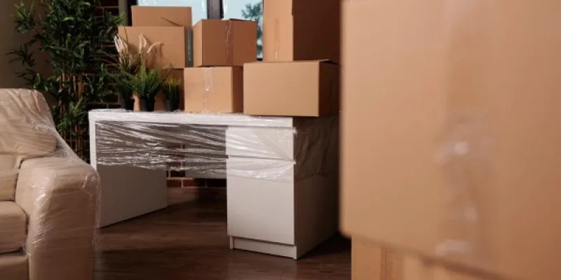 Ninguna persona en un espacio vacío compró un préstamo hipotecario para mudarse y comenzar un nuevo comienzo, reubicándose en la propiedad de la primera casa. Mudanza en piso de piso alquilado con mobiliario y decoración.