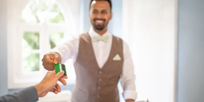 Recepcionista en un hotel