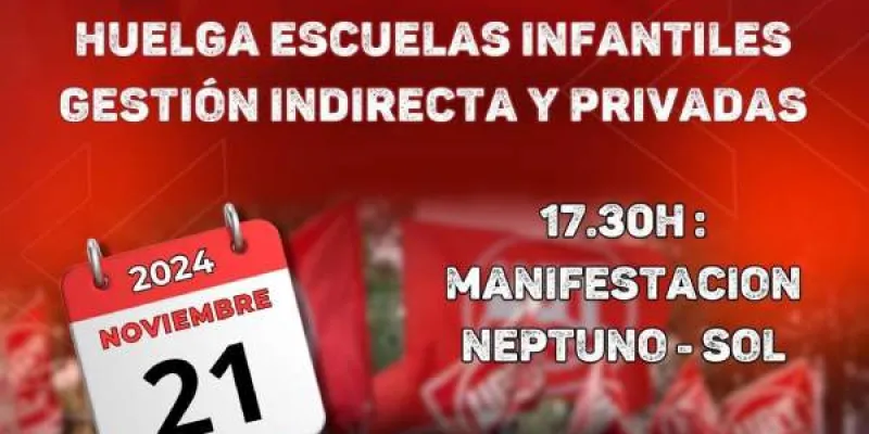 Cartel huelga educación