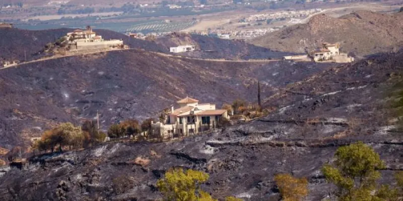 Imágenes de la zona afectada por el incendio de Los Gallardos