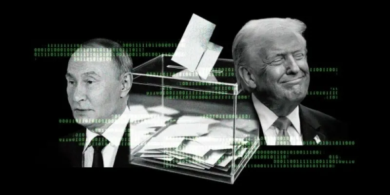 Fotomontaje de Donald Trump y Vladimir Putin 
