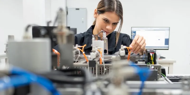 Una persona trabajadora en el sector I+D+I 