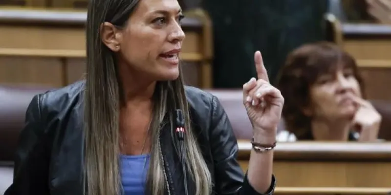 La portavoz de Junts, Míriam Nogueras, durante el pleno del Congreso el pasado miércoles 22 de abril.