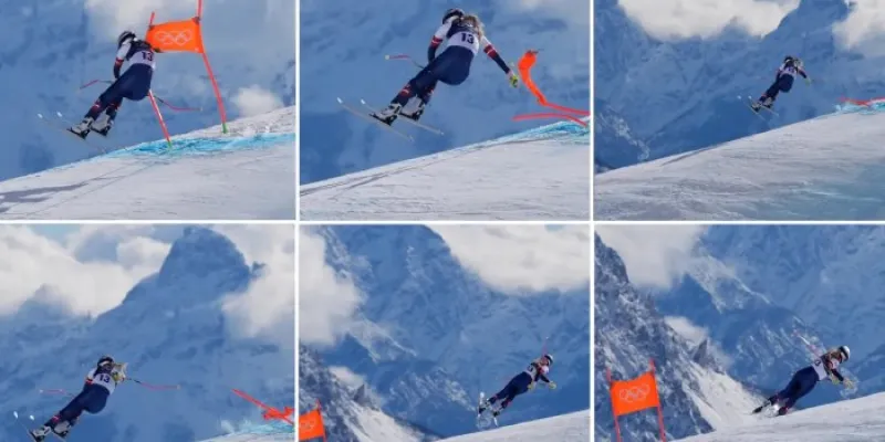 La secuencia de imágenes de la caída de Lindsey Vonn