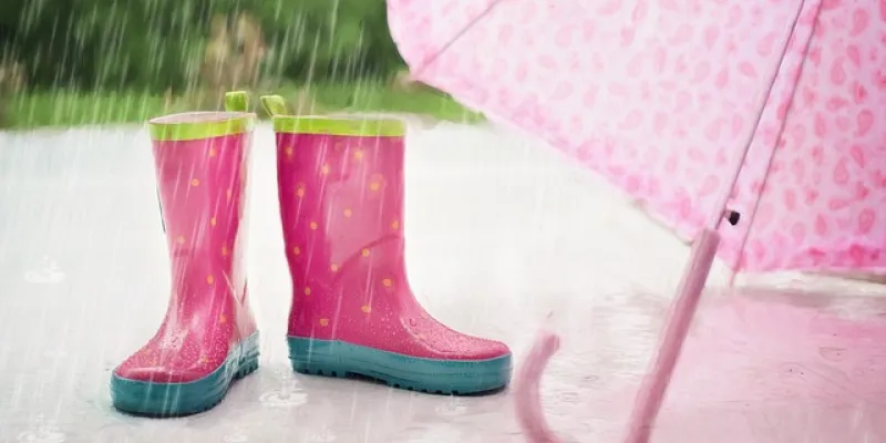 Botas de agua y paraguas 
