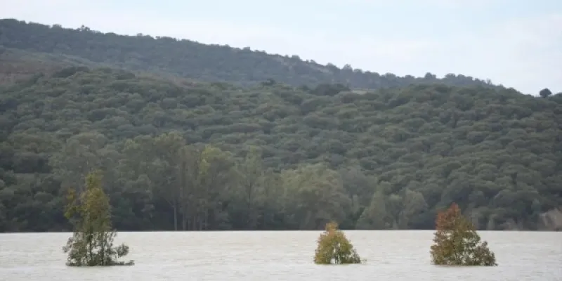 Imagen del pantano de Bornos, que superó su capacidad de embalsamiento la semana del 6 de febrero.