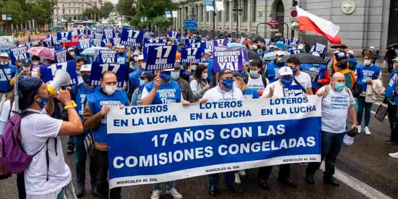 Huelga del sector de la lotería