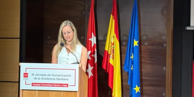 Laura Gutiérrez en el Hospital Ramón y Cajal 
