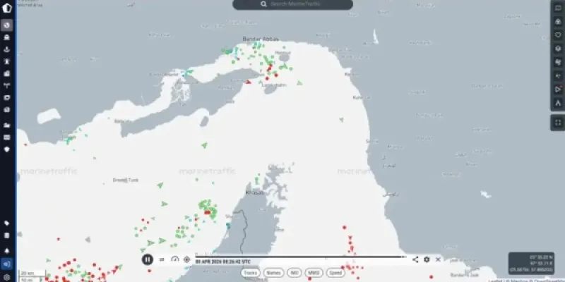 Plataforma MarineTraffic de nuevo en activo tras el alto el fuego y la reapertura en el estrecho de Ormuz