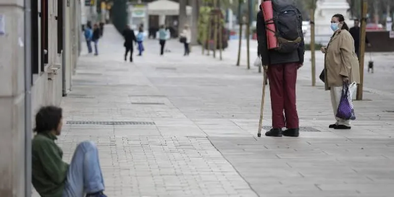 Personas vulnerables en una calle de Málaga