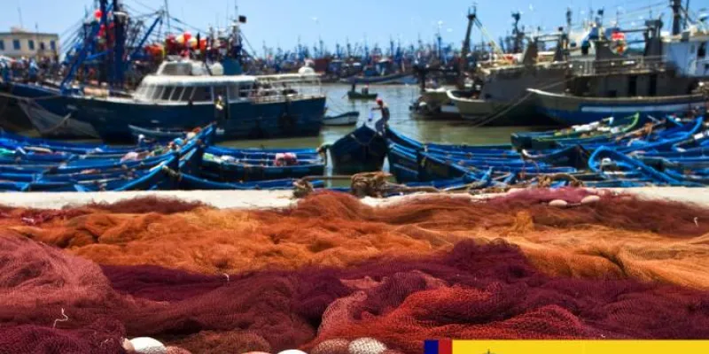 Barcos de pesca en un puerto 
