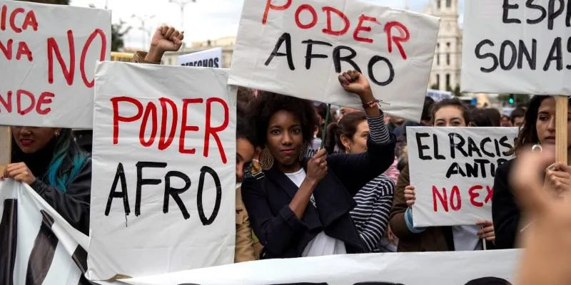 Imagen de archivo de la manifestación "Contra el racismo institucional". 