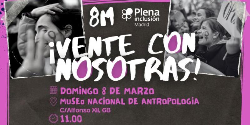 Cartel de la manifestación 8M de Plena Inclusión Madrid