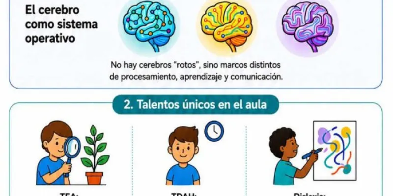 Infograma explicativo de los talentos diferentes y procesos cerebrales