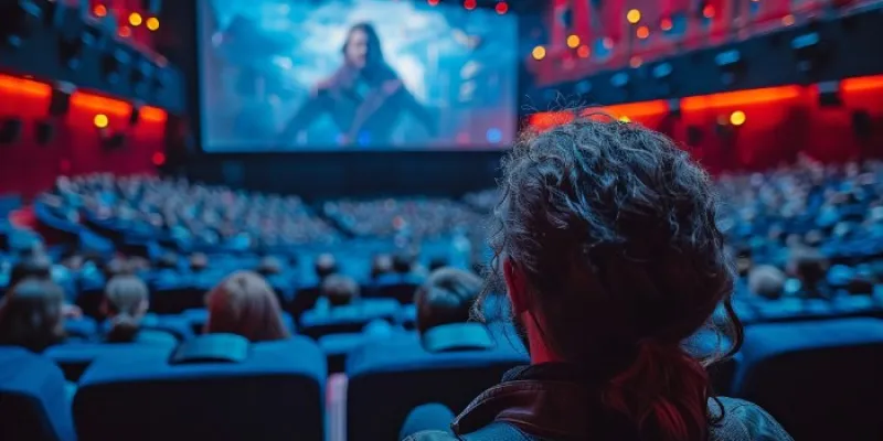 Una sala de cine llena de espectadores 